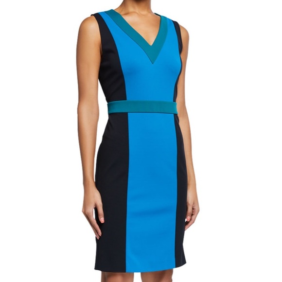 dvf colorblock dress